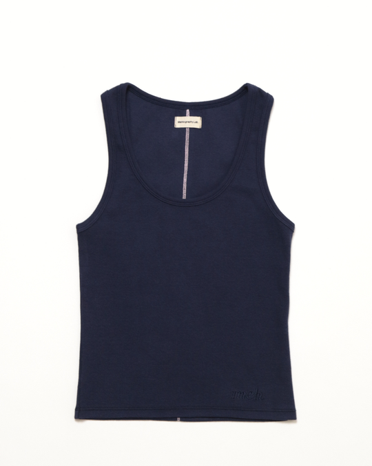 Back Line Tank - Navy