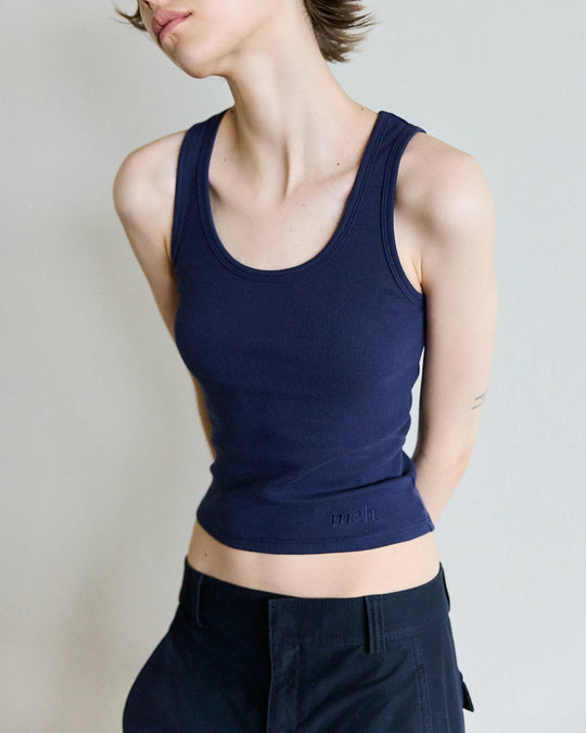 Back Line Tank - Navy