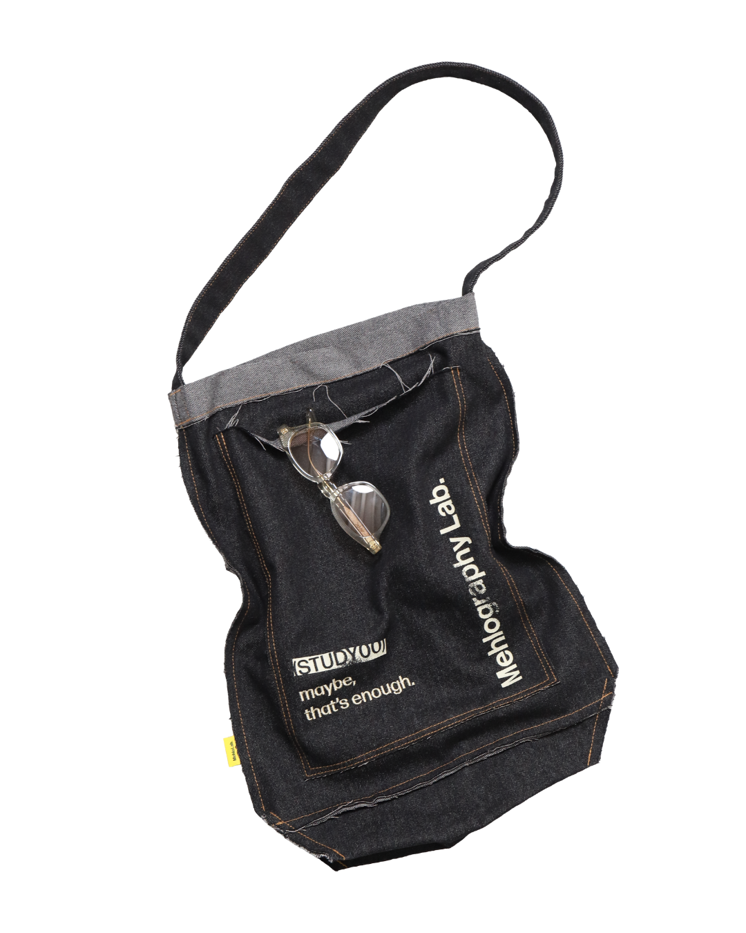 Denim Flipped Bag - Black Jeans