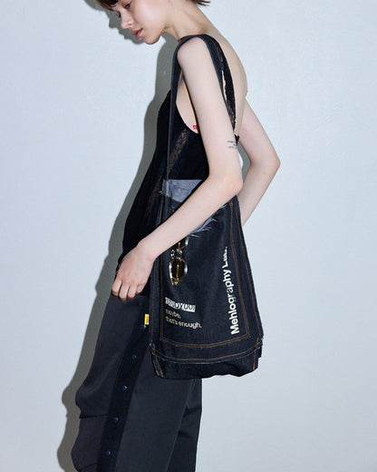 Denim Flipped Bag - Black Jeans