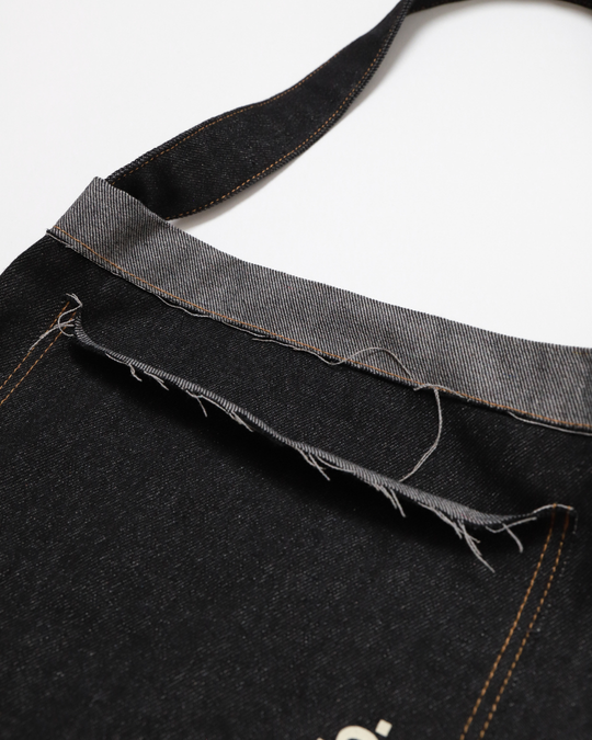 Denim Flipped Bag - Black Jeans