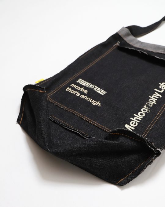 Denim Flipped Bag - Black Jeans