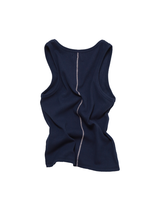 Back Line Tank - Navy