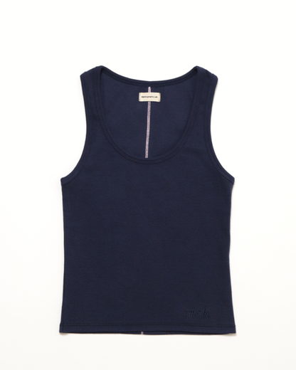 Back Line Tank - Navy