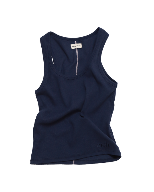 Back Line Tank - Navy