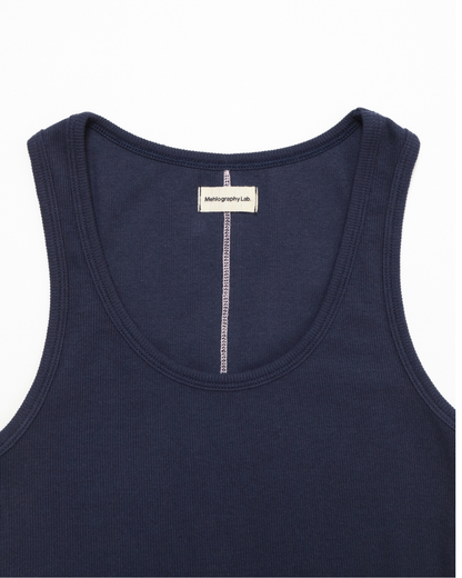 Back Line Tank - Navy