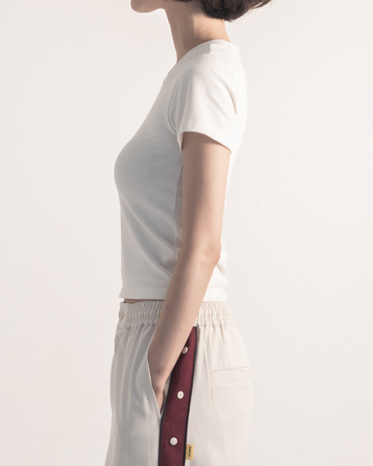 Unfinished Baby Tee -White