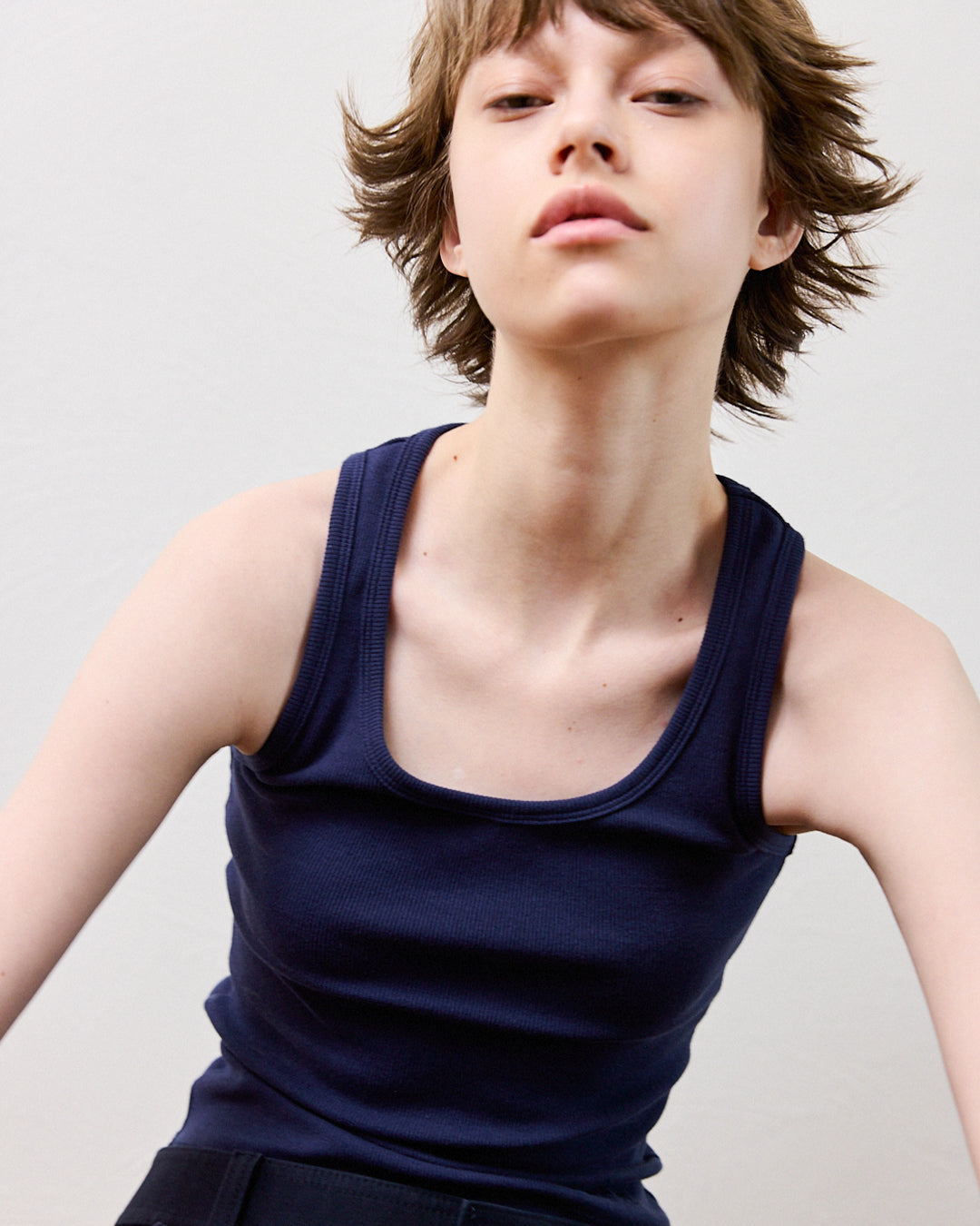 Back Line Tank - Navy