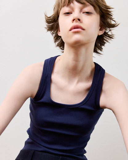 Back Line Tank - Navy