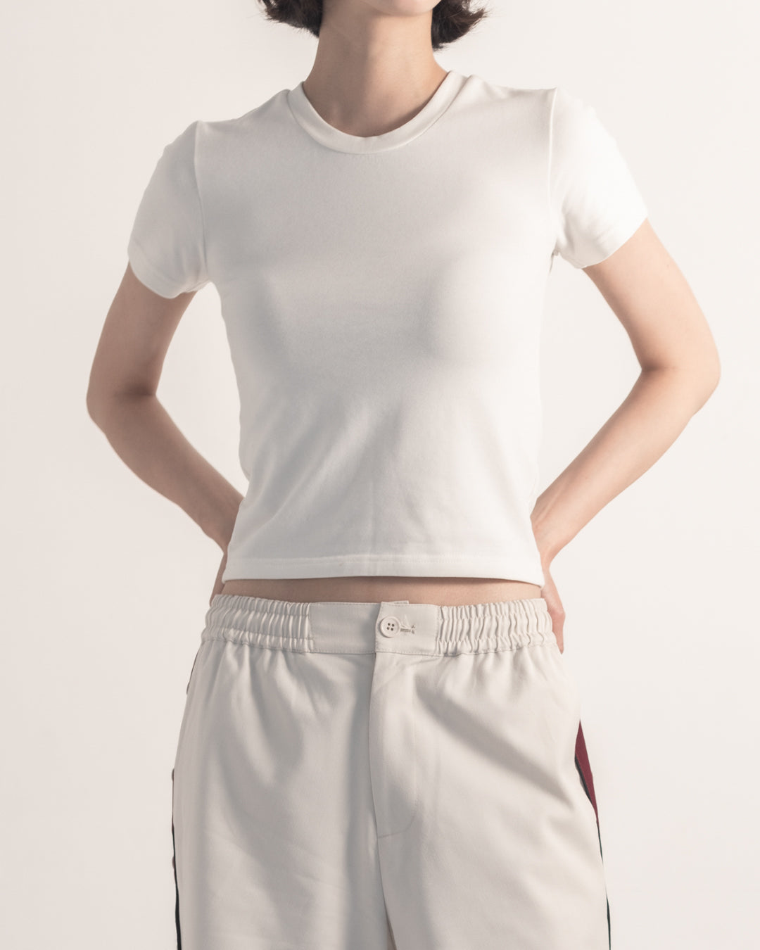 Unfinished Baby Tee -White