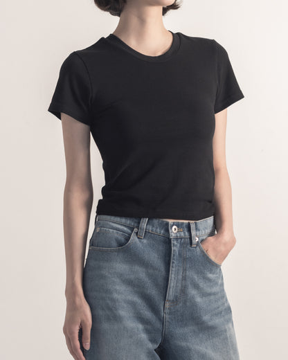 Unfinished Baby Tee -Black