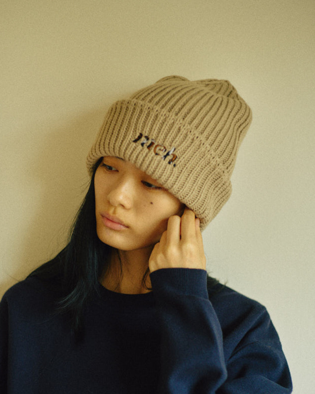 Light Knit Cap -Beige- - 12