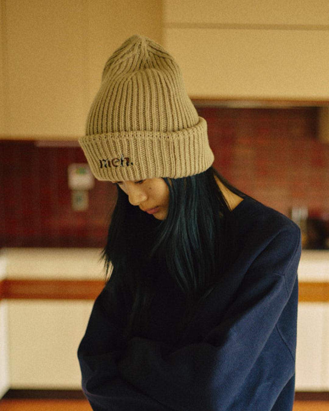 Light Knit Cap -Beige- - 14