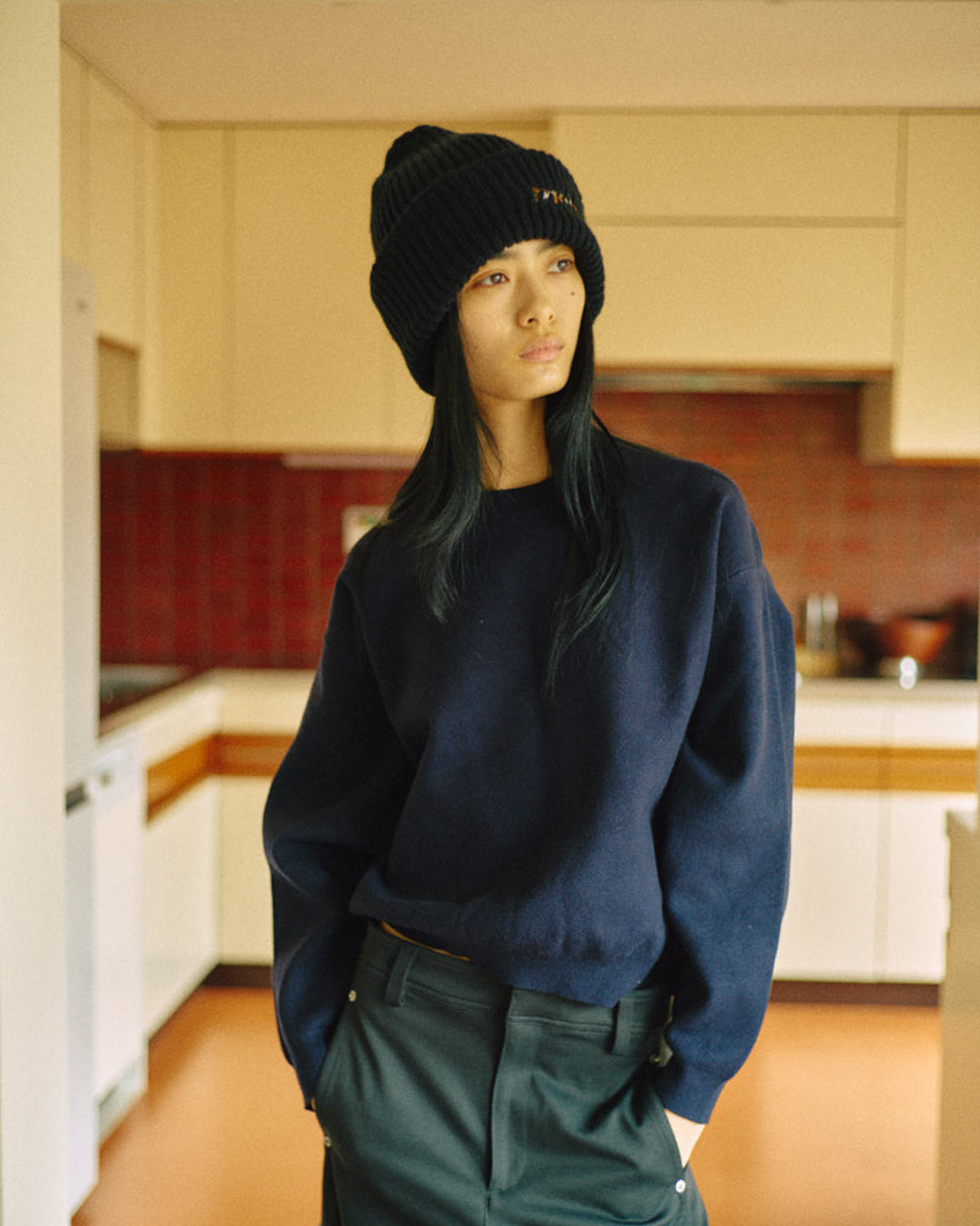 Light Knit Cap -Black- - 12