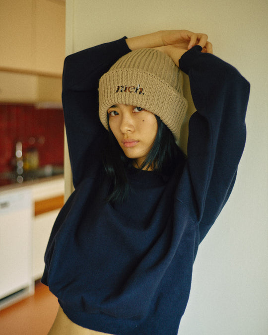 Light Knit Cap -Beige- - 13