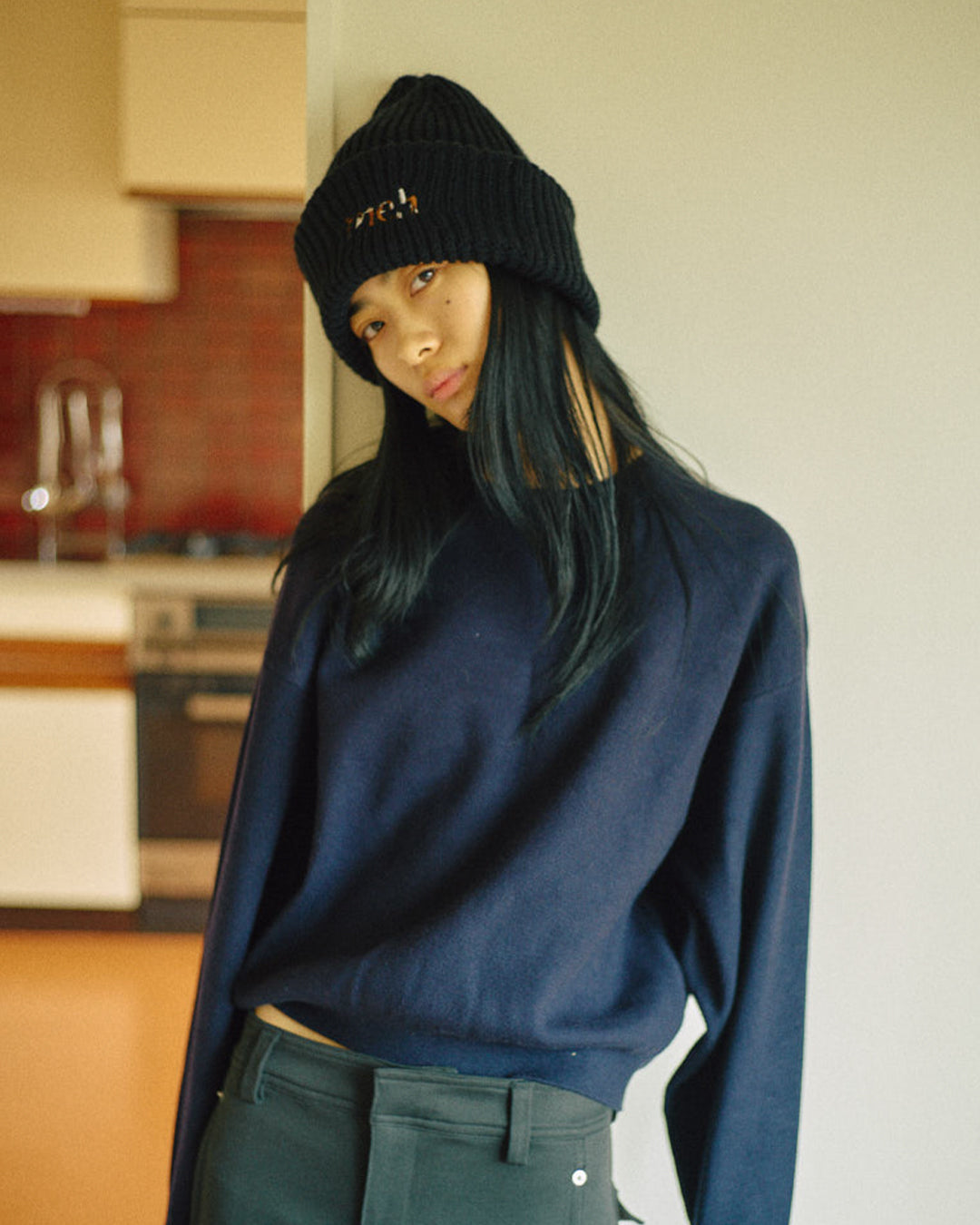 Light Knit Cap -Black- - 14