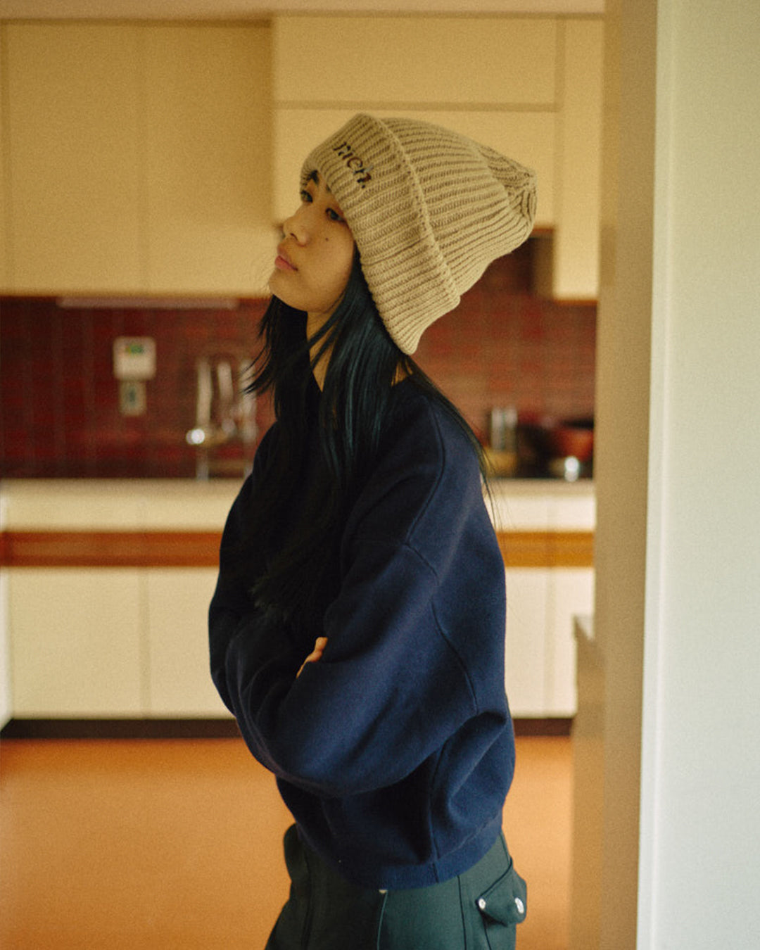 Light Knit Cap -Beige- - 16
