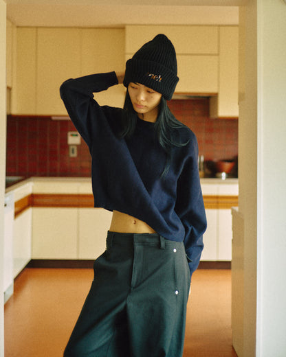 Light Knit Cap -Black- - 16