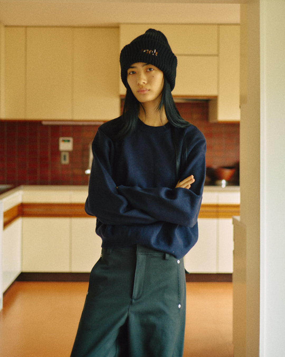 Light Knit Cap -Black- - 17