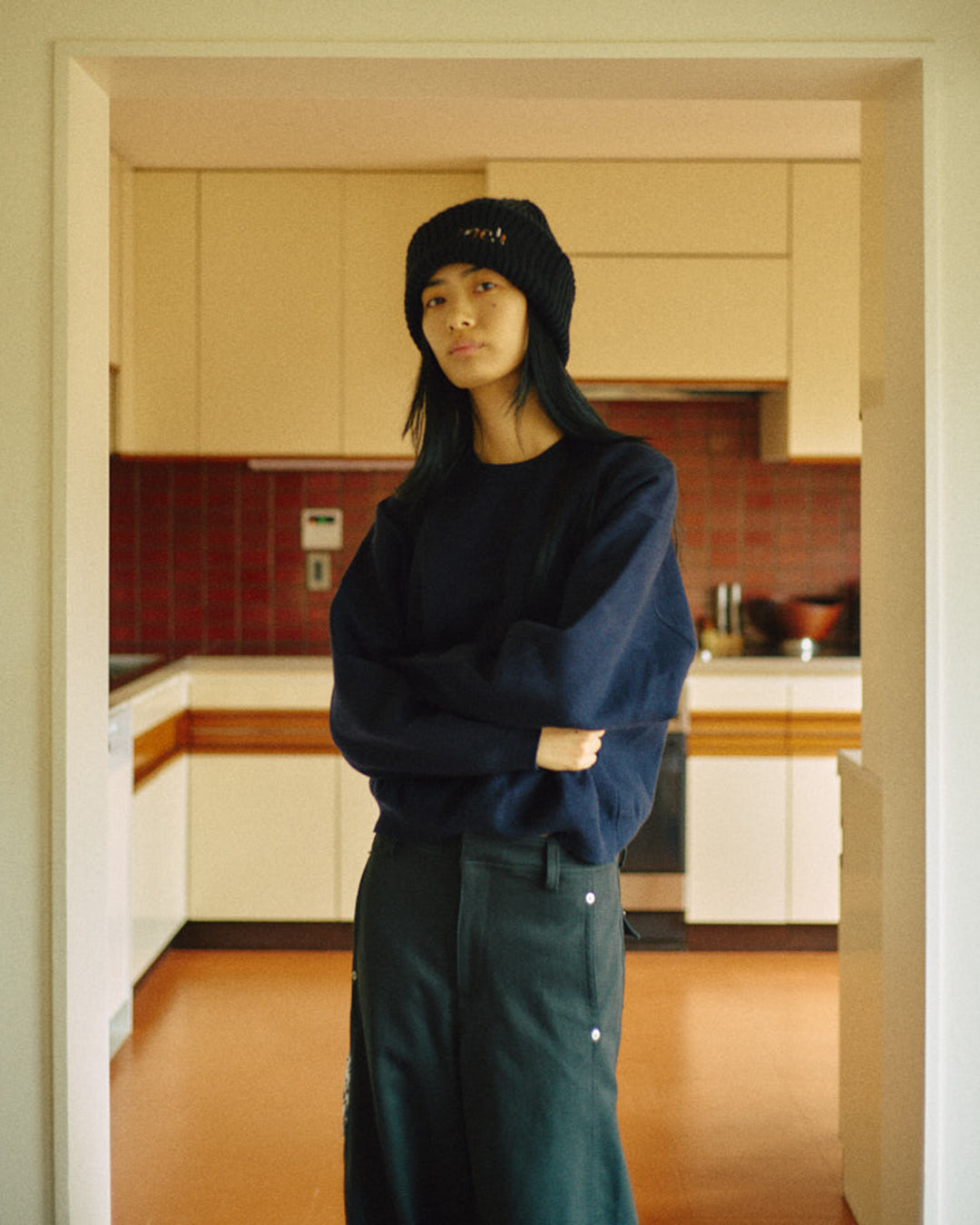 Light Knit Cap -Black- - 19
